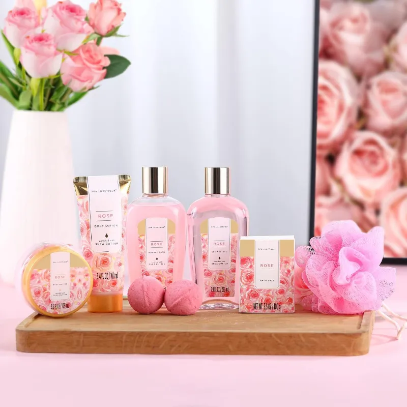 8pcs Rose Bath Gift Sets